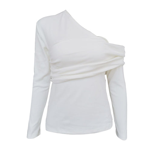 Sexy strapless women's T-shirt women - ROUTINE FASHION